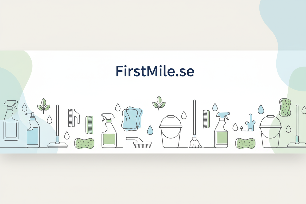 don't write on it, Just FirstMile.se, and icons or symbols about cleaning material